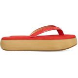 40mm Boat Leather Flip Flops - Red - OSOI Flats