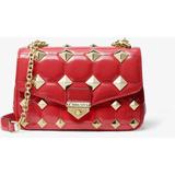Soho Small Studded Quilted Patent Leather Shoulder Bag - Red - Michael Kors Shoulder Bags