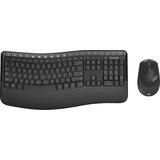 Microsoft - Comfort Desktop 5050 Ergonomic,Full-size Wireless Optical Curved Keyboard and Mouse - Black