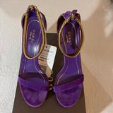 Gucci Shoes | Gucci Kelis Purple Suede Platform Sandals | Color: Purple | Size: 7