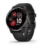 Garmin Venu 2 Plus GPS Watch GPS Watches Slate Stainless Steel Bezel with Black Case