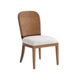 Tommy Bahama Home Palm Desert Bryson Side Chair Wood/Upholstered/Wicker/Rattan/Fabric in Brown, Size 36.0 H x 20.5 W x 26.0 D in | Wayfair