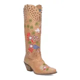 Dingo Poppy Women's Leather Cowboy Boots, Size: 9, Lt Brown