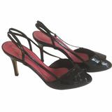 Kate Spade Shoes | Kate Spade Patton Leather Pumps Sling Back Size 9 | Color: Black | Size: 9