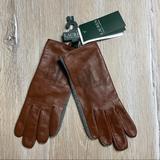 Polo By Ralph Lauren Accessories | Bnwt Rll Ralph Lauren Brown Grey Leather & Wool Touch Gloves Sz Small Bnwt | Color: Brown/Gray | Size: Small