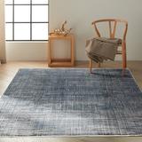 Brown/Gray Area Rug - Nourison Abstract Machine Woven Blue Area Rug Viscose in Brown/Gray, Size 63.0 W x 0.25 D in | Wayfair 848888000018