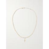 Diane Kordas - 14-karat Rose Gold, Pearl And Diamond Necklace - one size
