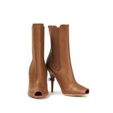 Burberry Shoes | Burberry Brown Peep Toe Ankle Leather Boots Size Eu36 | Color: Brown | Size: 36eu