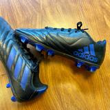 Adidas Shoes | Adidas Youth Soccer Turf Cleats Sz 4 12 And Adidas Shin Guards | Color: Black/Blue | Size: 4.5g