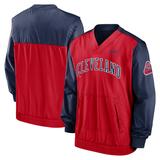 Men's Nike Red/Navy Cleveland Indians Cooperstown Collection V-Neck Pullover