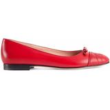 GG Ballerina Shoes - Red - Gucci Flats