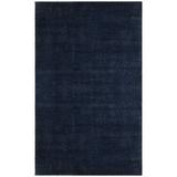 Blue Area Rug - Latitude Run® Blackman Navy 2'63" X 11'49" Plain Wool Tencel Handwoven Area Rug in Blue, Size 79.0 W x 0.4 D in | Wayfair