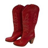 Jessica Simpson Shoes | Jessica Simpson Caralee Cowboy Boot Red Chili Pepper Womens Size 6.5 Nwt | Color: Red | Size: 6.5