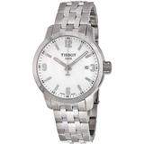 Prc 200 White Dial Stainless Steel Watch T0554101101700 - Metallic - Tissot Watches