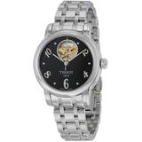 Lady Heart Automatic Black Dial Watch T0502071105700 - Metallic - Tissot Watches