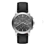 Burberry Accessories | Burberry Mens Grey Dial Black Leather Watch Bu9362 | Color: Black/Gray | Size: Os