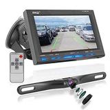 Rear View Backup Car Camera - Screen Monitor System w/ Parking and Reverse Assist Safety Distance Scale Lines, Waterproof & Night Vision, 7" LCD video Color Display for Vehicles - Pyle PLCM7500