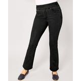 Women's Plus DenimEase Flat-Waist Bootcut Jeans, Black Wash 18W