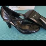 Nine West Shoes | Nine West High Heel Mary Jane 11m Black Leather | Color: Black | Size: 11