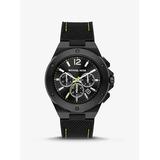 Michael Kors Oversized Lennox Black-Tone Watch Black One Size