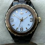 Adidas Accessories | Adidas Wrist Watch Browngold Tone Analog Date Calendar Women Watch | Color: Brown/Gold | Size: Os