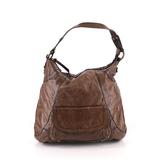 Fossil Leather Hobo Bag: Brown Solid Bags