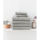 Martha Stewart Towel Sets Alloy - Alloy Everyday Texture Eight-Piece Cotton Towel Set