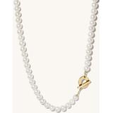 Bold Pearl toggle Necklace - Metallic - MEJURI Necklaces