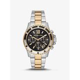 Michael Kors Oversized Everest Pavé Two-Tone Watch Silver One Size