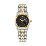 Citizen Eco-Drive Women's Corso Two-tone Stainless Steel Bracelet Watch, Black