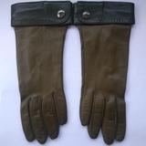 Coach Accessories | Coach Leather Cuff Glove Xs In Moss | Color: Green | Size: 6.5