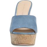 Dali Platform Wedge Sandal In Jeans At Nordstrom Rack - Blue - Veronica Beard Heels