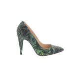 Zara Heels: Green Tropical Shoes - Size 39