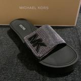 Michael Kors Shoes | Michael Kors Ladies Platform Slide Sandal | Color: Black/Silver | Size: Various
