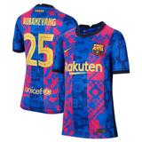 Youth Nike Pierre-Emerick Aubameyang Blue Barcelona 2021/22 Third Breathe Stadium Replica Player Jersey