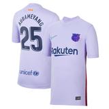 Youth Nike Pierre-Emerick Aubameyang Purple Barcelona 2021/22 Away Breathe Stadium Replica Player Jersey