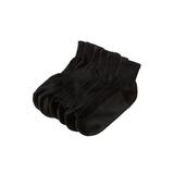 Men's Big & Tall 1/4" Length Cushioned Crew 6 Pack Socks by KingSize in Black (Size L)