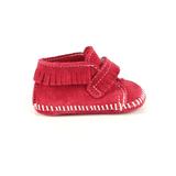 Minnetonka Booties: Red Solid Shoes - Kids Girl's Size 2