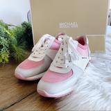 Michael Kors Shoes | Michael Kors Allie Trainer Extreme Sneakers Authentic Size 5 | Color: Pink/Silver | Size: 5