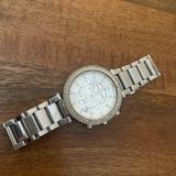 Michael Kors Accessories | Michael Kors Parker Chronograph Silver Dial Ladies Watch Mk5353 | Color: Silver | Size: Os
