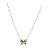 Belk Genuine Crystal Butterfly Necklace, Gold