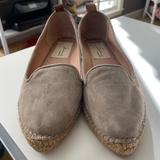 Anthropologie Shoes | Anthropologie Gaimo Suede Slip On Espadrilles 9 | Color: Tan | Size: 9