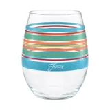 Fiesta® Rainbow Radiance Stripes 15 Ounce Stemless Wine Glass