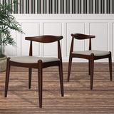 Corrigan Studio® 22.5" Wide Birch Side Chair Upholstered/Fabric in Brown, Size 28.5 H x 22.5 W x 21.5 D in | Wayfair