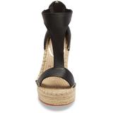 Olivia T-strap Wedge Sandal In Black Leather At Nordstrom Rack - Black - Kenneth Cole Heels