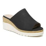 SOUL Naturalizer Goodtimes Women's Slip-On Wedge Sandals, Size: 10, Black