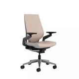Steelcase Gesture Executive Leather Chair Upholstered in Gray/Brown, Size 39.25 H x 23.63 D in | Wayfair GESTURE-SHELLBACK-L221-LIGHT/LIGHT