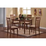 Red Barrel Studio® 5 Piece Dining Set In Tan & Chestnut Finish Wood/Upholstered Chairs in Brown, Size 30.0 H in | Wayfair