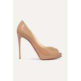 Christian Louboutin - New Very Prive 120 Patent-leather Platform Pumps - Neutrals
