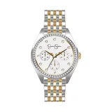 Jessica Simpson Women's Crystal Mini Chrono Bracelet Watch, Gold
